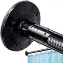 Tension Shower Curtain Rod - Heavy Duty Dual-Spring Loaded,42-60" Adjustable Pole, No Drill Or Screw Mount, Rustproof For Bathroom,Windows,Closet For Hanging Clothes, Black