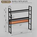 Brakki Desk Shelf, Desk Hutch Bookshelf, Desktop Shelf with Pegboard, Black, 35.43"x7.87"x37.4"