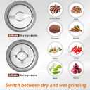 Secura Electric Coffee Grinder and Spice Grinder with 2 Stainless Steel Blades Removable Bowls