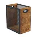 Small Trash Can, Retro Garbage Can With Handle, Iron and Wood Combination Office Trash Can, Industrial Style Design Wastebasket Bin for Bathroom, Laundry Room, Kitchen, Office, Dorm(2.2 Gallon)