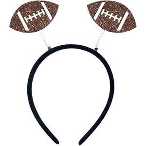 3 x AIUPUOC Football Headband for Women Cute Football Design Headband Head Boppers Sports Hair Accessories for Football Mom Fans Game Day Cheer Hairband Non Slip 1Pcs (Brown B, Average)