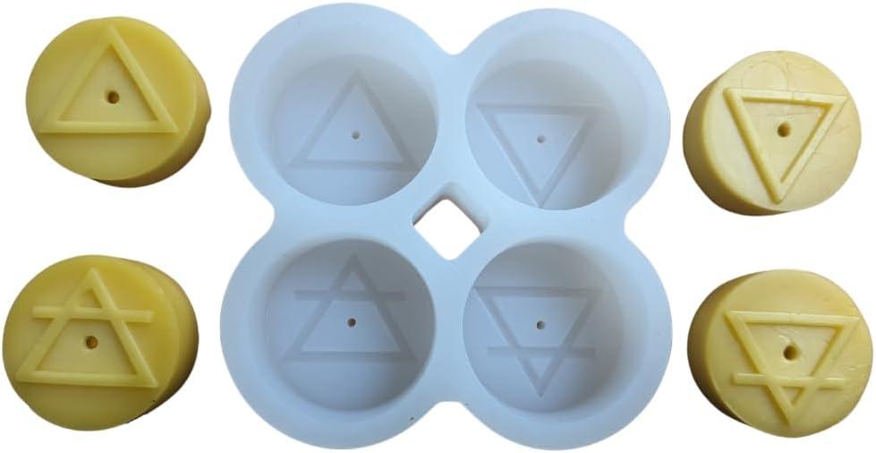 Silicone Tealight Candle Mold - Makes 4 x Tea Light Candles (Elements Theme)