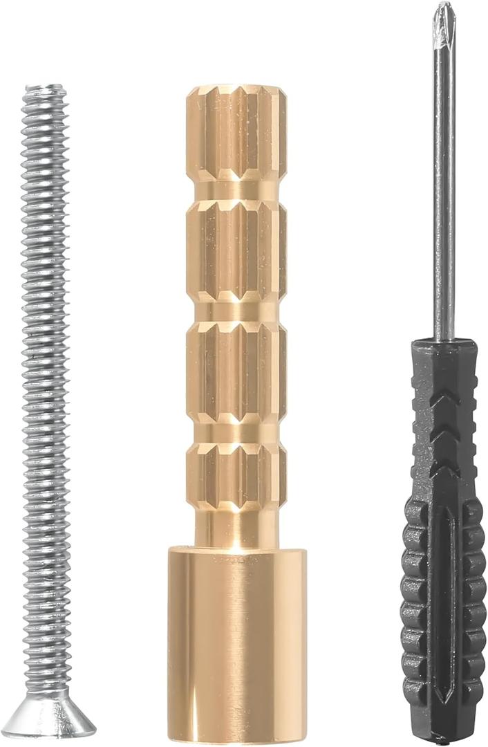 Compatible with Gerber & Pfister Shower Tub Valves, 2.5" Brass Stem Extension Kit with 10-24 Screw for Secure Handle Installation  Fits Deep Wall Trim & Cartridge Repair