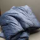 Luxlovery Blue Velvet Comforter Set King Lake Blue Flannel Plush Bedding Set Winter Thick Warm Solid Haze Blue Quilts Blanket Soft Heavyweight Comforter Set for King Bed