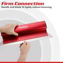 Goldblatt 16 Inch Drywall Skimming Blade, 0.3mm Stainless Steel Blade, Aluminum Body - Rigid Lightweight Drywall Knife with End Caps, Ergonomic Grip, for Mud, Repair Plaster Wall