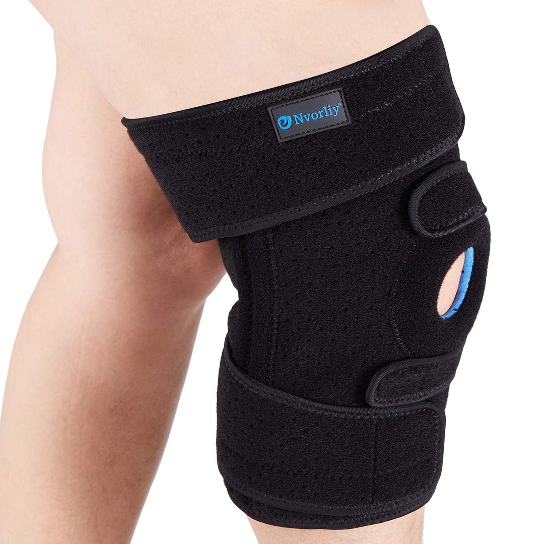Nvorliy Knee Brace for Women Plus Size for Knee Pain  - Extra Large Knee Brace with Side Stabilizers for Arthritis, Meniscus Tear, Knee Pain Relief, ACL, LCL, MCL (3XL/4XL, Black)  