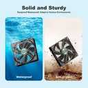 Solar Chicken Coop Fan 3 Kit, 25W Solar Powered Greenhouse Fan Outdoor Waterproof, Solar Exhaust & Intake Fans, Strong Airflow for Outside Shed Dog House Air Circulation Ventilation Cooling
