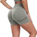 CHRLEISURE Women's 4 Packs Workout Gym Shorts, High Waisted Butt Lifting Scrunch Butt Seamless Booty Shorts (XXL)