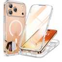 Miracase for iPhone 17 Pro Max Case 6.9" Full-Body Phone Case with Built-in Glass Screen Protector& Full Camera Protector,[Magnetic with MagSafe] Drop Proof 17 ProMax Cover, Clear