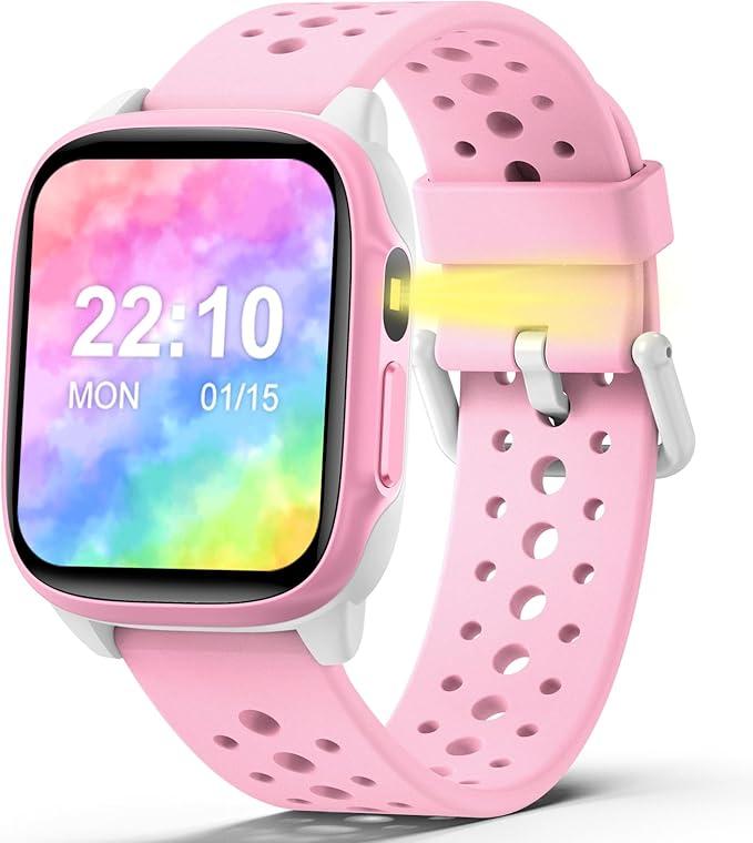 meoonley Kids Watch with 140 Sports Modes,1.5" Kids Fitness Tracker, Girls Smart Watch, No APP/Phone Required, Sleep Monitor, Heart Rate, Puzzle Games, IP68 Waterproof,Gifts for Girls Teens Aged 6-15, Pink