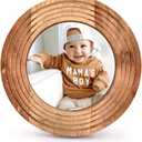 Samhita Round Photo Frame Wooden Stylish Picture Frame Home Dcor for Tabletop Display, Photo Display Frames. (Photo Size 4" x 4")