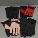 Hicarer 4 Pairs Winter Gloves for Kids Waterproof Snow Ski Gloves Girls Boys Warm Unisex Youth Clothes for Cold Weather (6 - 12 Years, Red, Pink, Black)