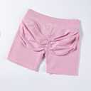 AUROLA Influence Workout Shorts for Women,2.5 3.5 4.5 5.5 6.5 No Roll Up Squat Proof Scrunch Seamless Compression Gym Short (Pink)