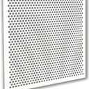 Receilit 2'x2' White Plastic Perforated Tile with 1/2" Diameter Holes