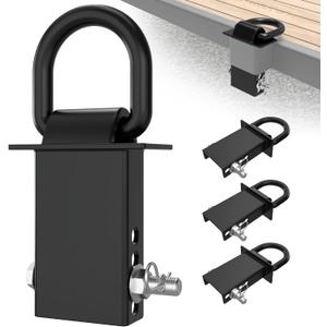 DEEAGLE 20,000 lbs Heavy Duty D Rings for Trailers, Stake Pocket D Ring with Anti-Loss Bolt, 4 Adjustable Holes, 4 Pack