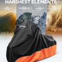 Benlari Upgraded Waterproof Motorcycle Cover Compatible with Sportster, Iron 883, Forty-Eight, Nightster Special, Superlow, Superlow 1200T (87"x37"x50")