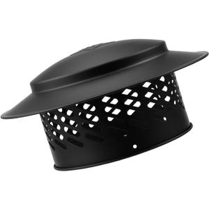 Cone Top Chimney Cap, Chimney Cover Cap Outside Roof Fireplace Screen Cover Exterior Stove Pipe Topper (Black, 6in)