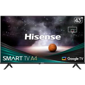 Hisense 43-Inch Class A4 Series FHD 1080p Google Smart TV (43A4K) - DTS Virtual: X, Game & Sports Modes, Chromecast Built-in, Alexa Compatibility