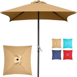 5ft Crank Mini Square Patio Umbrella Balcony Beach