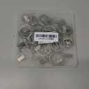 Swpeet 45Pcs Sliver 1 Inch Key Fob Hardware with Key Rings Sets, Perfect for Bag Wristlets with Fabric/Ribbon/Webbing/Embossed and Other Hand Craft - 25mm