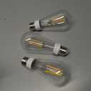 ST19 Timer Light Bulb 4 Pack: Vintage Edison LED Bulbs with Built-in Timer, 3H/6H/9H/12H Auto Modes, Warm White 2700K 600lm, E26 Base, No WiFi, Energy Saving Indoor/Outdoor Porch & Patio Light