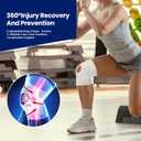 Knee Brace for Meniscus Tear, Knee Pain, Adjustable Breathable Knee Support with Side Stabilizers for Knee Pain Arthritis Recovery Joint Support, Women and Men,XX-Large (White)