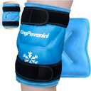 Knee Ice Pack Wrap Adjustable Ice Pack for Knees Surgery, Replacement, Arthritis Pain, ACL, Sports Injuries, Post Surgery, for Long Duration, 2 Pack