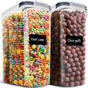 ComSaf 6.7Qt Cereal Storage Container Set of 2 - Ideal for Home Cooks Storing Cereal and Organized Families Organizing Bulk Food，Large Cereal Dispenser Keeps Pantry and Kitchen Countertop Neat