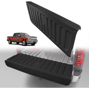 TripleAliners Truck Mat Compatible with 2007-2013 Chevy Silverado & GMC Sierra 1500 Accessories, Tailgate Mat Custom Fit All Weather Protection Pickup Liner, w/Tailgate Cap Protector
