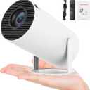 CineMaster Pro 4K Smart Movie Projector - WiFi & Bluetooth, DLP, HDMI, White, Transform Any Room into a Home Theater, Ultra HD, Ideal for Movies, Gaming
