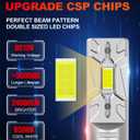 RIDENOW Fog Light Bulbs: 6500K 24000LM Cool White 700% Brighter, Plug and Play IP68 Waterproof Light Bulbs for Vehicles 2 Pack