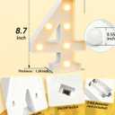 Marquee Numbers Lights Sign with Birthday Music, LED Decorative Light up Number 40 with Remote for Party Anniversary Decorations Wedding Christmas Home Decor, Battery Operated, White Plastic