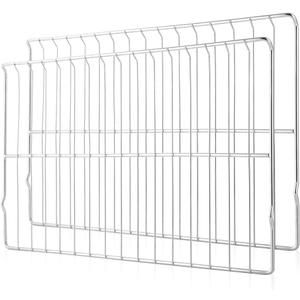 [Upgraded] 2Pcs Range Standard Oven Racks MHL63411403 for LG Range Ovens, Stainless Steel Oven Shelf Rack Replacement Part, 24.7'' Wide x16.2'' Deep