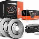 A-Premium 11.88 in(301.8mm) Front Vented Disc Brake Rotors + Ceramic Pads Kit Compatible with Chrysler, Dodge, Ram & Volkswagen Models - Town & Country/Grand Caravan 08-16, Journey 09-13, Routan, C/V