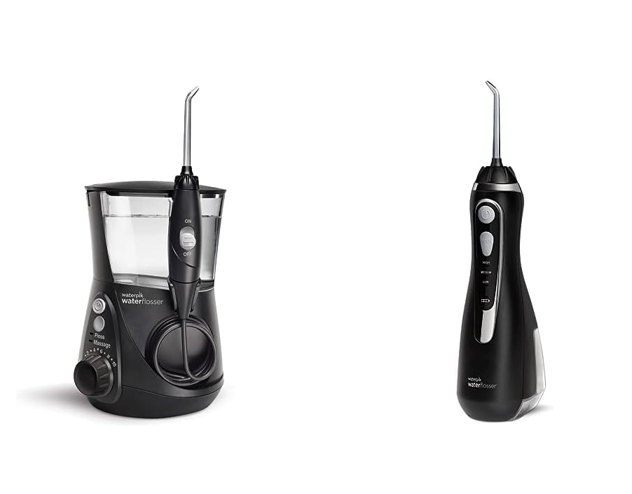 Waterpik Aquarius Water Flosser Professional for Teeth, Gums, Braces, Dental Care & Cordless Advanced Water Flosser for Teeth, Gums, Braces, Dental Care with Travel Bag