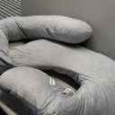 Pharmedoc Pregnancy Pillows, UShape Full Body Pillow Removable Cover Jumbo Size  Gray  Pregnancy Pillows for Sleeping  Body Pillows for Adults, Maternity Pillow and Pregnancy Must Haves