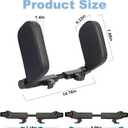 Car Headrest Pillow, Adjustable Head Rest Pillow for Car Seat, Head Neck Support for Kids Adults Travel Sleeping, Fit for Headrest with Poles (Black)
