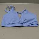 VOYJOY Workout Sports Bras for Women Padded Backless Strappy Fitness Wireless Gym Medium Impact Bra Yoga Crop Top (Large, Blue)