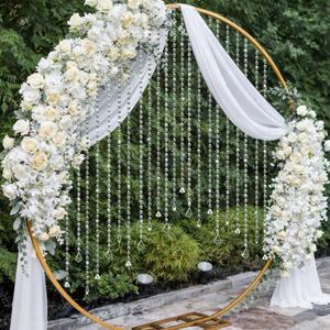 24 Pcs 39 Inch Clear Acrylic Crystal Garland Strands Hanging Chandelier Beaded Chain Ornament String Decorations Beaded Chain Garland Curtain for Wedding Party Manzanita Tree Centerpiece