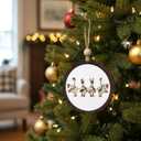 Goose Christmas Wooden Ornament, Goose Lovers Wooden Ornament Gifts for Women Men, Funny Geese Farmhouse Ornaments for Xmas Tree Holiday Winter Decoration