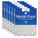 Nordic Pure 16x25x1 (15 1/2 x 24 1/2 x 3/4) Pleated MERV 12 Air Filters 6 Pack