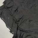 Women's Mini Skirt Basic High Waisted Tiered Ruffles Short Lace Hem Cute Lingerie Skirts L