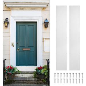 uxcell 2pcs Door Kick Plate, 6 x 36 Inches Anodized Aluminum Kick Plate Door Plate, 1.5mm (1/16 Inch) Thickness, for Exterior Front Door or Back Door, Silver