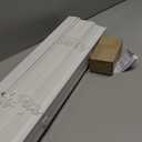 Lotus & Windoware Cordless, 2 Inch Faux Wood Blind, 34.5" Wide x 60" Long, Window Blinds, Blinds & Shades, Blinds for Indoor Windows, Embossed, Bright White