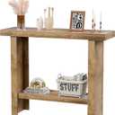 Farmhouse Wood Entryway Table Narrow Console Tables with Storage Behind The Couch Sofa, Entrance Side Table with Shelves for Hallway, Living Room, Foyer, Rustic