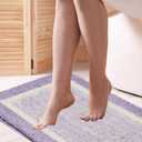 CozeCube Bath mats for Bathroom Non Slip, Fluffy Absorbent Microfiber Bath mat Washable, Aesthetic Bathroom Rugs, Cute Purple Bath mat, Lavender, 32" x 20" (2'8" x 1'8" (Rectangular))