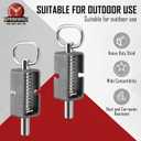 SPARKWHIZ Weld-On 5/8" Spring Latch Assembly with Plain Tube, Trailer Gate Latch, Pack of 2