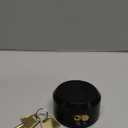 2 Pack Trailer Door Locks Keyed Alike Heavy Duty Hockey Puck Locks Reinforced Hidden Shackle Padlocks w/4 Keys Solid Steel Lock for Trailers Trucks Vans Shed Gates Garage