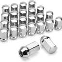 dynofit 24pcs 14x1.5 OEM Lug Nuts 1.75 inch(45mm) Height 7/8" Hex(22mm), M14-1.5 One-Piece Design Factory Chrome Wheel Lugnuts for Silverado & Tahoe GMC Sierra 1500 Buick Dodge Cadillac Chrysler