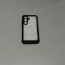 Miimall Strong Magnetic for Samsung Galaxy S25 Case, [Built-in Glass Screen Protector][Compatible with Magsafe][Military Shockproof Dropproof] Full Body Heavy Duty Phone Case for S 25, Black/Clear